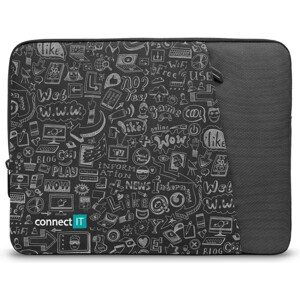 CONNECT IT Doodle pouzdro pro notebook 15.6" černé