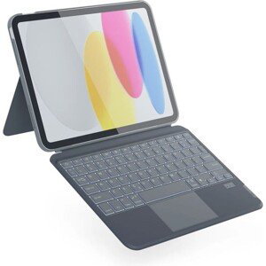 iWant pouzdro s podsvícenou klávesnicí pro Apple iPad 10,2" (čeština) šedé