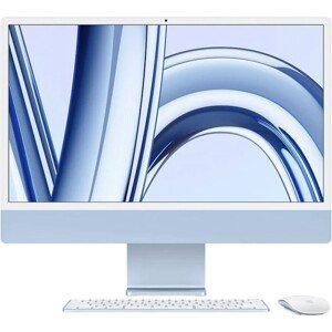 CTO Apple iMac 24" (2023) / Modrý / 16GB / Mouse / CZ Touch ID NUM KLV / Stojan / 256GB SSD