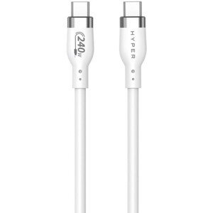 Hyper Silicone 240W USB-C nabíjecí kabel 2m bílý