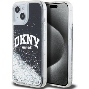 DKNY Liquid Glitter Arch Logo kryt iPhone 14 černý