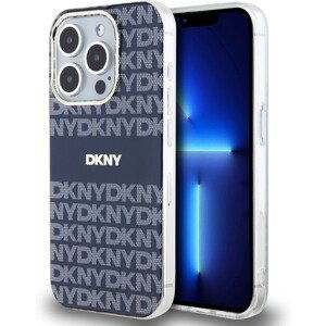 DKNY PC/TPU Repeat Pattern Tonal Stripe Magsafe kryt iPhone 15 Pro modrý