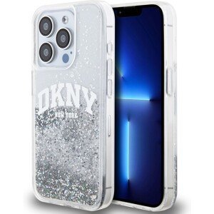 DKNY Liquid Glitter Arch Logo kryt iPhone 15 Pro čirý