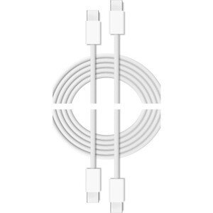 Cubenest Braided opletený USB-C kabel (60W), 1 m, bílý (2-pack)