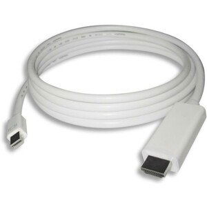 PremiumCord mini DisplayPort 1.2 - HDMI 2.0 kabel 3m bílý