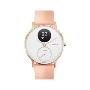 Withings kožený řemínek (18mm) Steel and Steel HR (36mm) pleťový