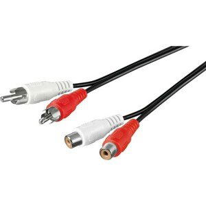 PremiumCord Kabel 2x Cinch-2x Cinch, M/F 10m