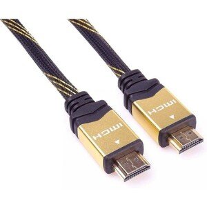 PremiumCord GOLD HDMI High Speed + Ethernet kabel, zlacené konektory, 5m