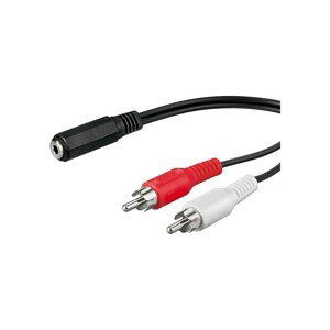 PremiumCord kabel Jack 3,5mm-2xCINCH F/M 1,5m