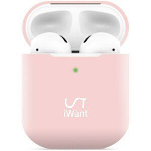 iWant AirPods 2.generace ultra-tenké pouzdro světle-růžové