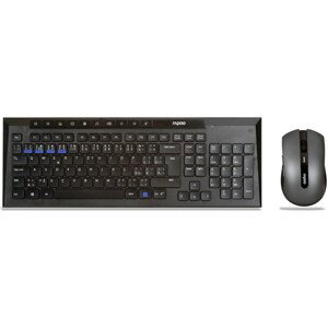 Rapoo 8200M set bezdrátové klávesnice a myši CZ černý