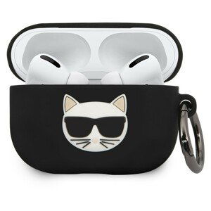 Karl Lagerfeld Choupette silikonový kryt AirPods Pro černý