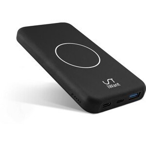 iWant Lightning záložní nabíječka s Qi/PD nabíjením 10000 mAh černá (2gen.)