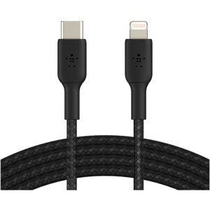 Belkin BOOST Charge Braided USB-C/Lightning odolný kabel, 2m, černý