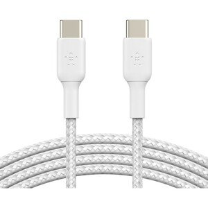 Belkin BOOST Charge Braided USB-C/USB-C odolný kabel, 1m, bílý