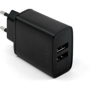 FIXED síťový adaptér 15 W 2x USB-A černý