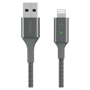 Belkin BOOST CHARGE LED kabel USB-A/Lightning 1,2m, stříbrný