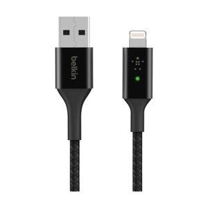 Belkin BOOST CHARGE LED kabel USB-A/Lightning 1,2m, černý