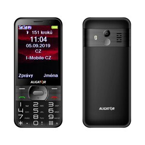 ALIGATOR A900 GPS Senior černý + stolní nabíječka