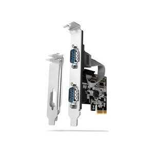 AXAGON PCEAS2N PCIe řadič 2x sériový port (RS232) 250 kbps vč. LP