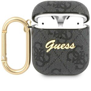 Guess 4G Script PC/PU pouzdro pro Airpods 1/2 šedé