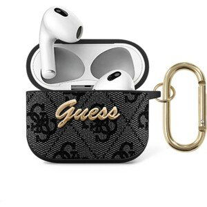 Guess 4G Script PC/PU pouzdro pro Airpods 3 šedé