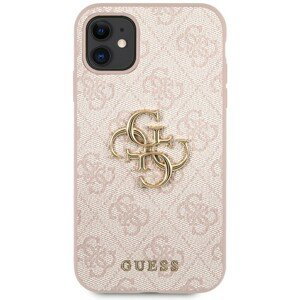 Guess PU 4G Metal Logo kryt iPhone 11 růžový