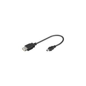 PremiumCord USB redukce kabel USB A/F - Mini 5pin USB/M 0,2m