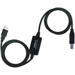 PremiumCord USB 2.0 repeater a propojovací kabel A/M-B/M 10m