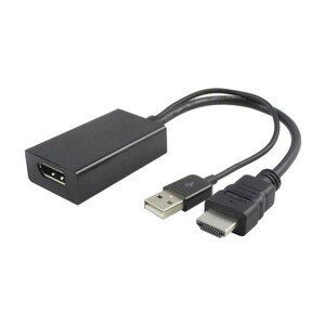 PremiumCord adaptér HDMI-DisplayPort M/F s napájením z USB