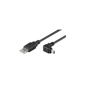 PremiumCord USB A-B mini 5pinů konektor do úhlu 90° 1,8m