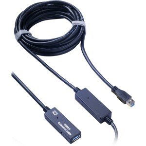 PremiumCord USB 3.0 A/M-A/F repeater + prodlužovací kabel 10m