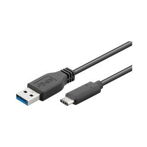 PremiumCord kabel USB 3.1 konektor C/M - USB 3.0 A/M černý 0,15m