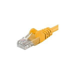 PremiumCord Patch kabel UTP RJ45-RJ45 level 5e žlutý 1m