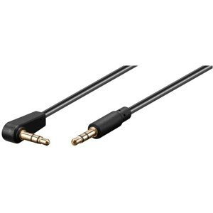PremiumCord kabel Jack 3,5mm - 3,5mm konektor 90° M/M 1m