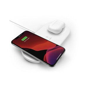 Belkin BOOST CHARGE duální 15W bezdrátová nabíječka bílá