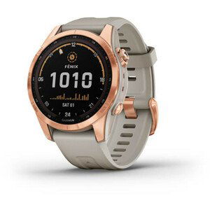 Garmin fenix 7S PRO Solar Rose Gold, Sand Silicone Band