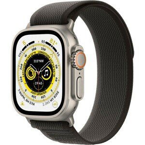 Apple Watch Ultra 49mm titanová s černošedým trailovým tahem M/L