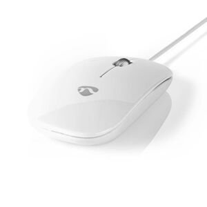 Nedis myš Mswd200wt - Kabelová Myš | 1 000 dpi | 3 tlačítka | Bílá barva