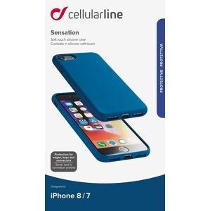pouzdro na mobil Ochranný silikonový kryt Cellularline Sensation pro Apple iPhone 6/7/8/SE (2020), modrý