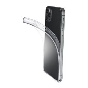 pouzdro na mobil Extratenký zadní kryt Cellularline Fine pro Apple iPhone 12/12 Pro, transparentní