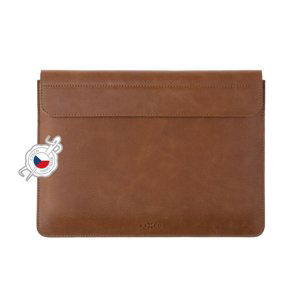 pouzdro na mobil Kožené pouzdro Fixed Oxford pro Apple Macbook 12", hnědé