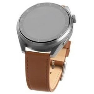 Kožený řemínek Fixed Leather Strap s Quick Release 20mm pro smartwatch, hnědý