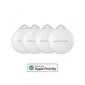 lokátor Set 4 ks Armodd iTag bílý (AirTag alternativa) s podporou Apple Find My (Najít)