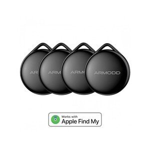 lokátor Set 4 ks Armodd iTag černý (AirTag alternativa) s podporou Apple Find My (Najít)