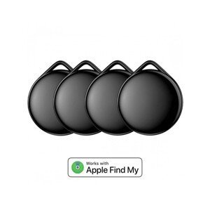 lokátor Set 4 ks Armodd iTag černý bez loga (AirTag alternativa) s podporou Apple Find My (Najít)