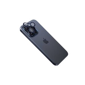 tvrzené sklo pro mobilní telefon Ochranná skla čoček fotoaparátů Fixed Camera Glass pro Apple iPhone 15 Pro/15 Pro Max, tmavě modrá