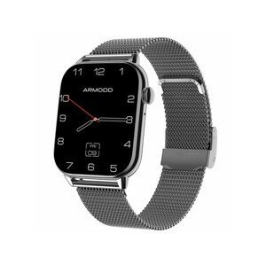 Armodd chytré hodinky Prime černá s kovovým řemínkem + silikonový řemínek