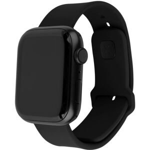 Set silikonových řemínků Fixed Silicone Sporty Strap pro Apple Watch 42/44/45mm, černý