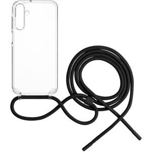pouzdro na mobil Pouzdro Fixed Pure Neck s černou šňůrkou na krk pro Samsung Galaxy A15/a15 5G